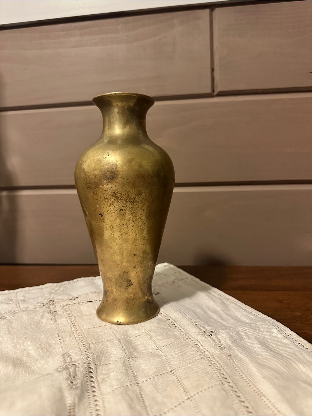 Brass Decorative Bud Vase 8” tall